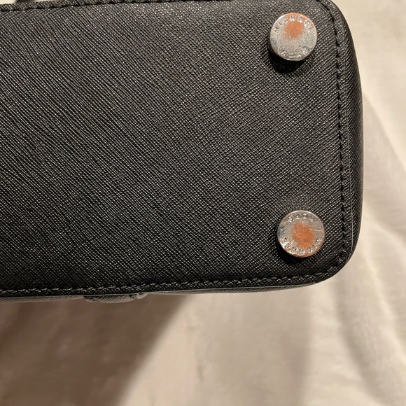 Michael Kors Black Sady Purse. Saffiano leather with silver accents - Picture 12 of 16